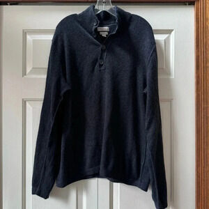 Banana Republic Luxury Blend Angora Cashmere Cotton Button Up Pullover size L